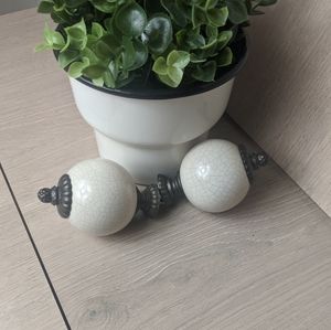 Vintage Curtain Rod Ornaments